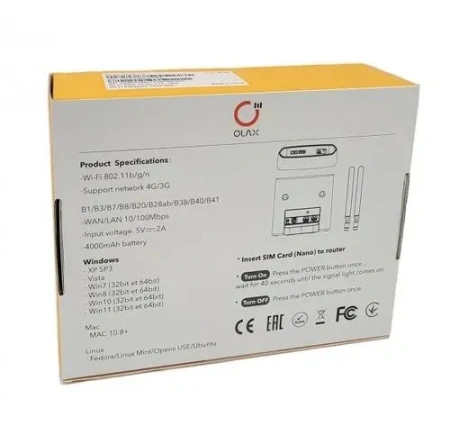 Роутер 3G/4G-WiFi OLAX AX9 PRO фото в интернет-магазине Radio26