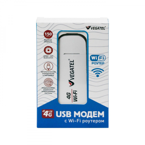 4G модем VEGATEL M24 Wi-Fi роутер (все симкарты) белый фото в интернет-магазине Radio26