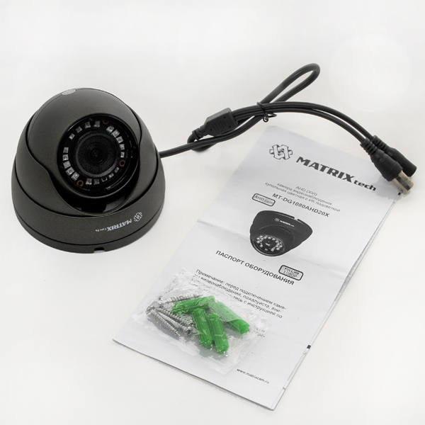 MT-DG1080AHD20X Цветная 2.0MP Analog HD 1080P, купольная антивандальная камера с ИК подсветкой. Матр фото в интернет-магазине Radio26